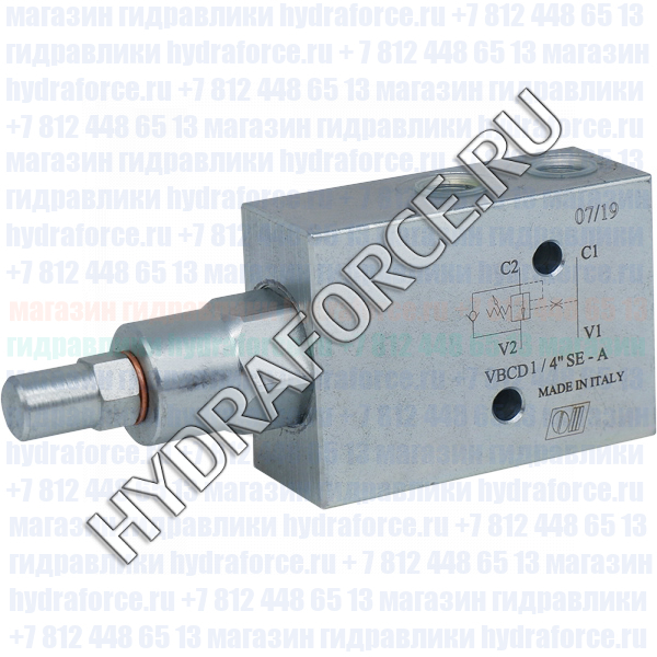 V0382 VBCD 1/4" SE/A Односторонний тормозной (уравновешивающий) клапан