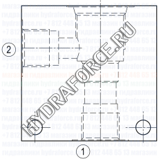 Корпуса для 2-х линейных ввертных гидравлических клапанов (гидроклапанов)